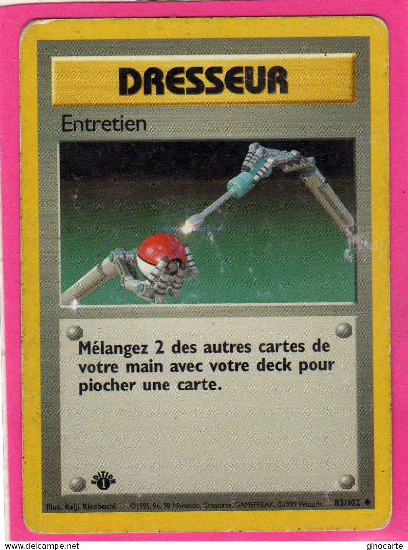 Carte Pokemon Francaise Set De Base Wizards 83/102 Entretien Occasion Edition 1 - Wizards