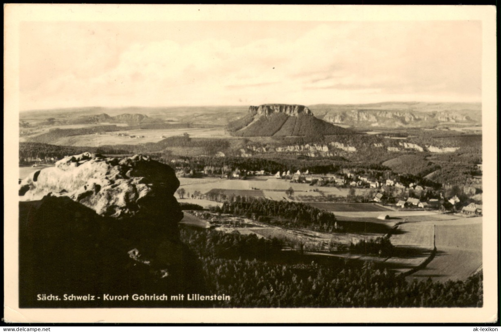 Ansichtskarte Gohrisch (Sächs. Schweiz) Stadt Mit Lilienstein 1954 - Gohrisch