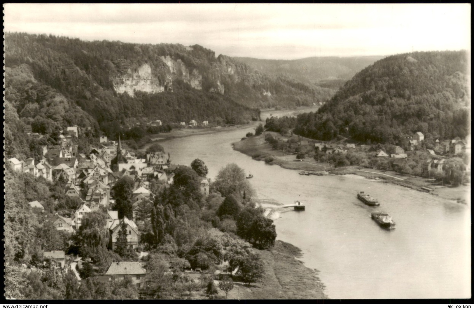 Ansichtskarte Wehlen Panorama-Ansicht Blick Zur Elbe 1971 - Wehlen