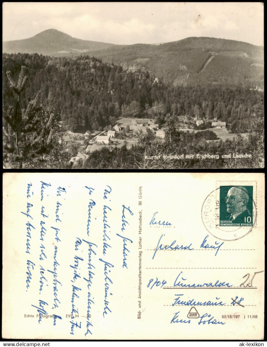 Ansichtskarte Jonsdorf Panorama-Ansicht Mit Buchberg Und Lausche 1968 - Jonsdorf