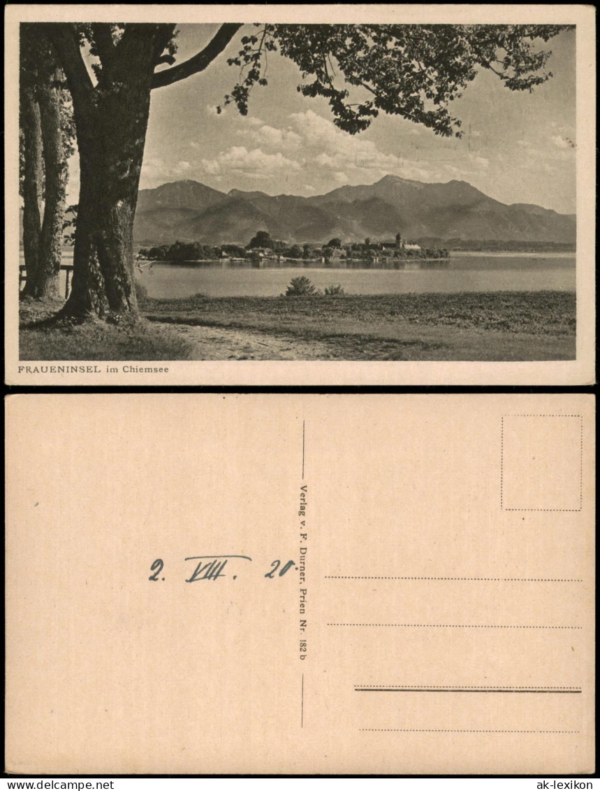 Ansichtskarte Chiemsee Fraueninsel - Chiemsee 1927 - Chiemgauer Alpen