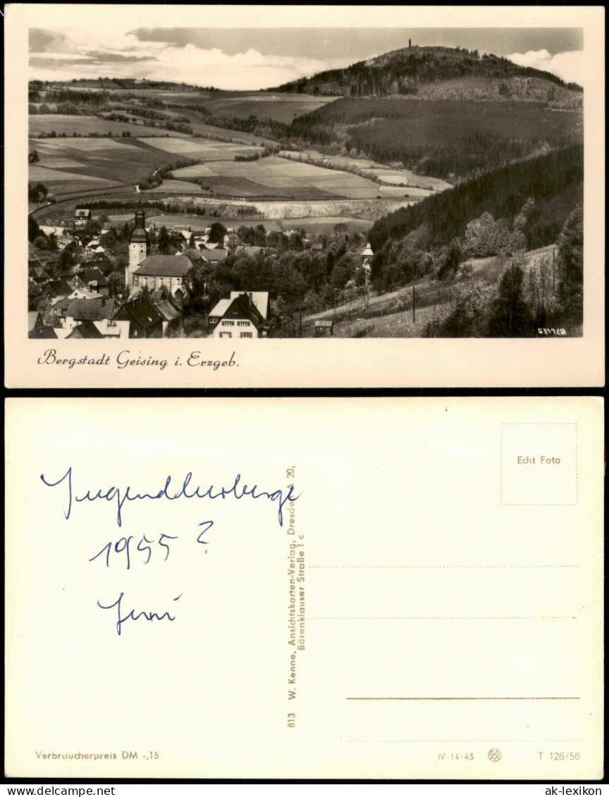 Ansichtskarte Geising-Altenberg (Erzgebirge) Panorama 1956 - Geising