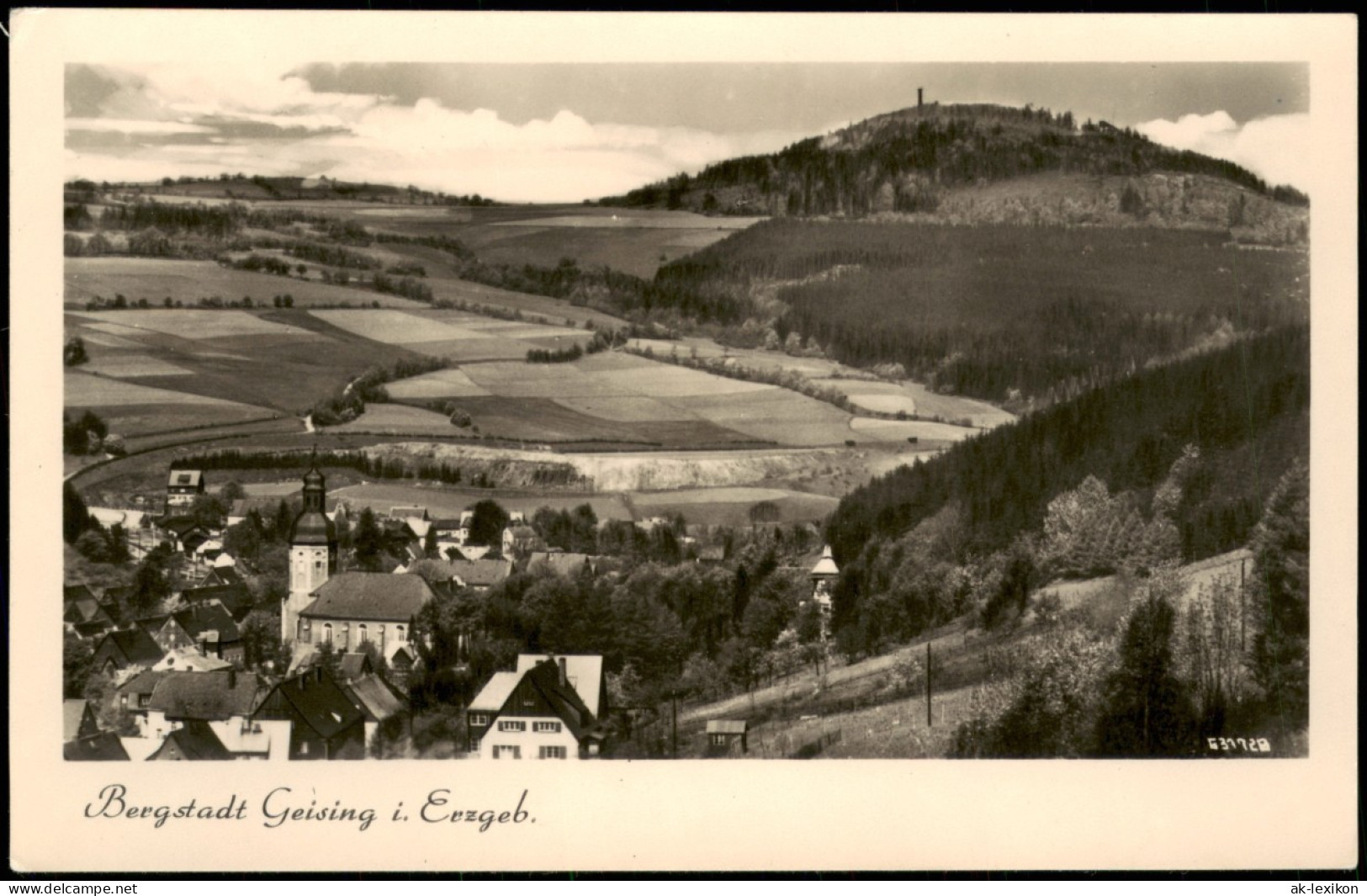 Ansichtskarte Geising-Altenberg (Erzgebirge) Panorama 1956 - Geising