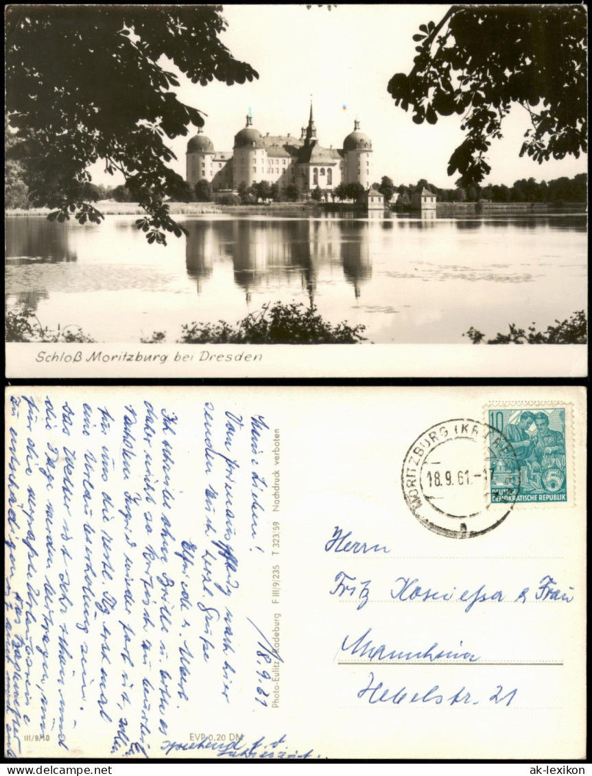 Ansichtskarte Moritzburg Kgl. Jagdschloss Schloss (Castle View) 1961/1959 - Moritzburg