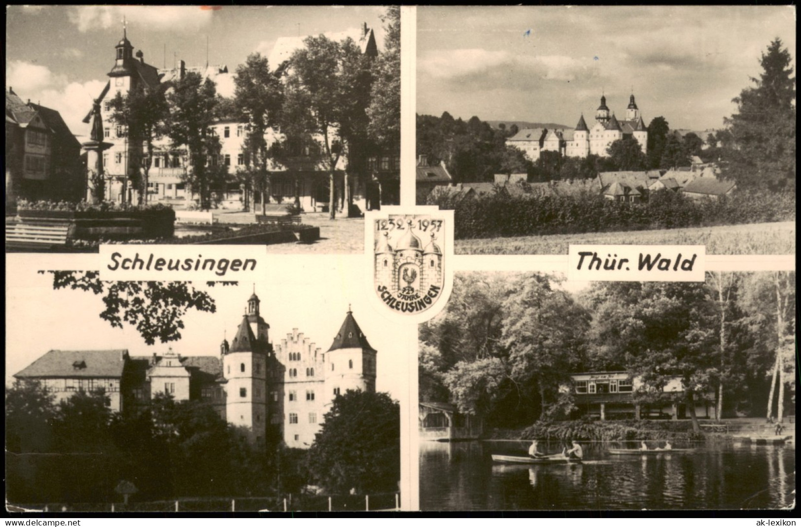 Ansichtskarte Schleusingen DDR Mehrbildkarte Mit 4 Ortsansichten 1962 - Schleusingen