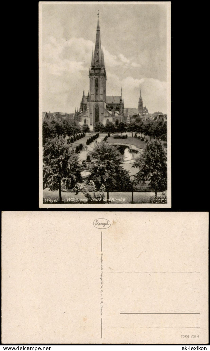 Ansichtskarte Wesel Willibrord-Platz Und Kirche 1932 - Wesel
