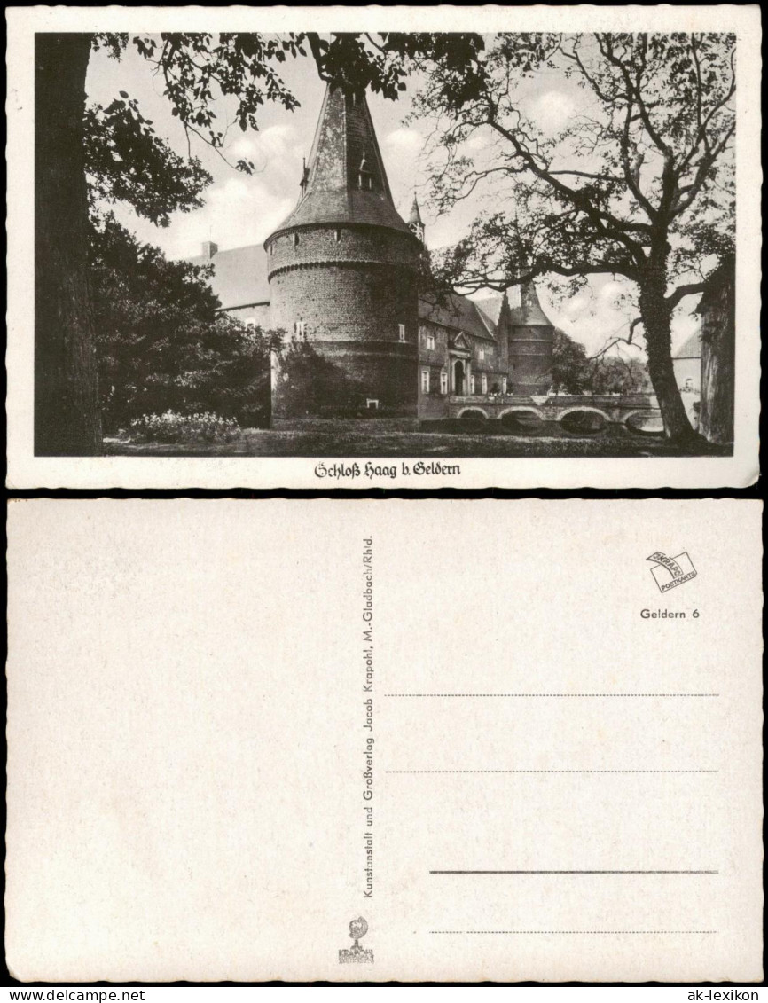 Ansichtskarte Geldern Schloß Haag 1934 - Geldern