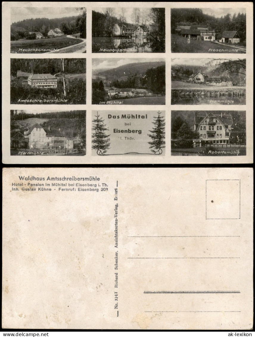 Ansichtskarte Eisenberg (Thüringen) Mühltal Mit Mühlen - MB 1934 - Eisenberg