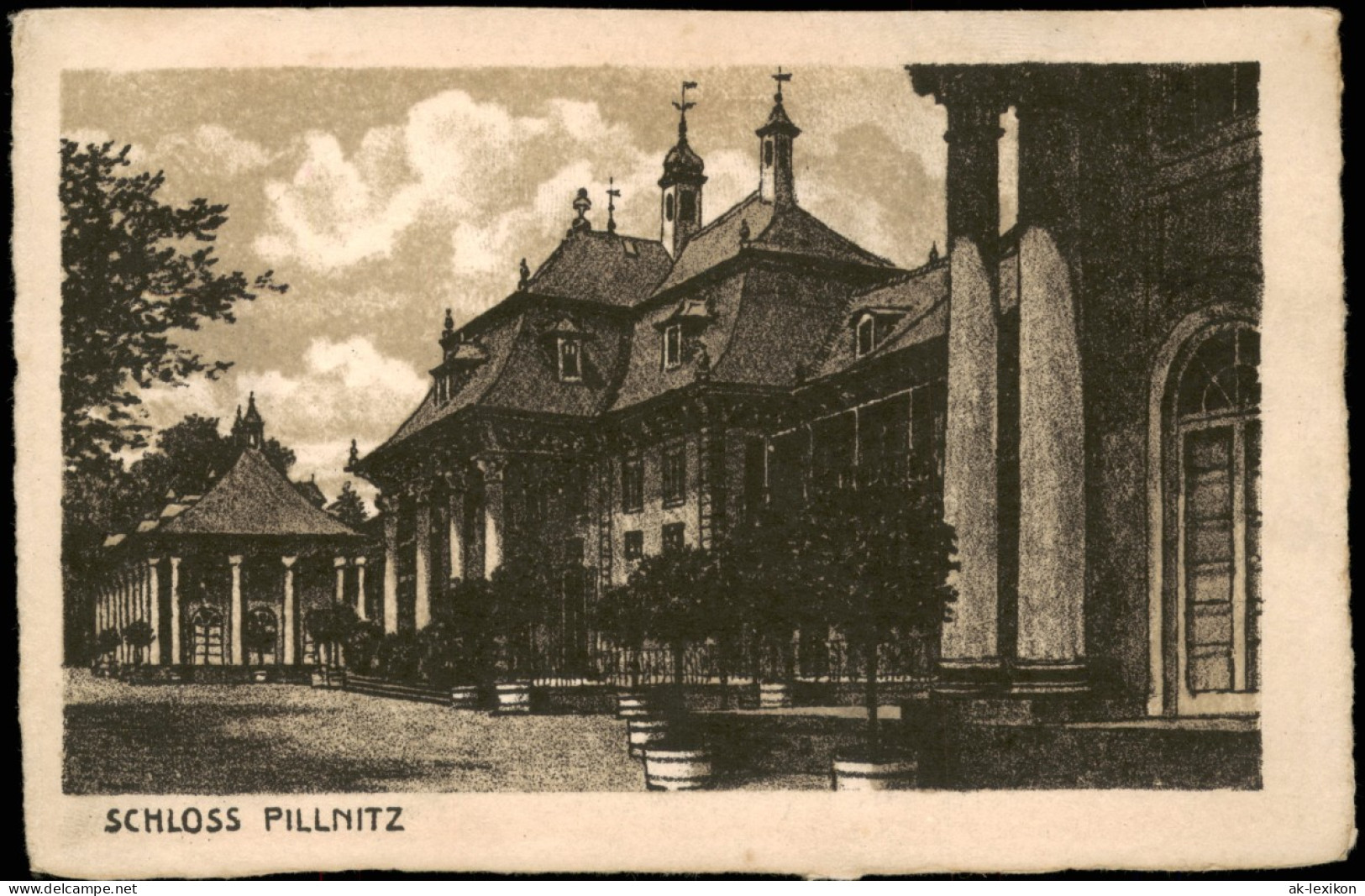 Ansichtskarte Pillnitz Schloss Pillnitz - Künstlerkarte 1924 - Pillnitz