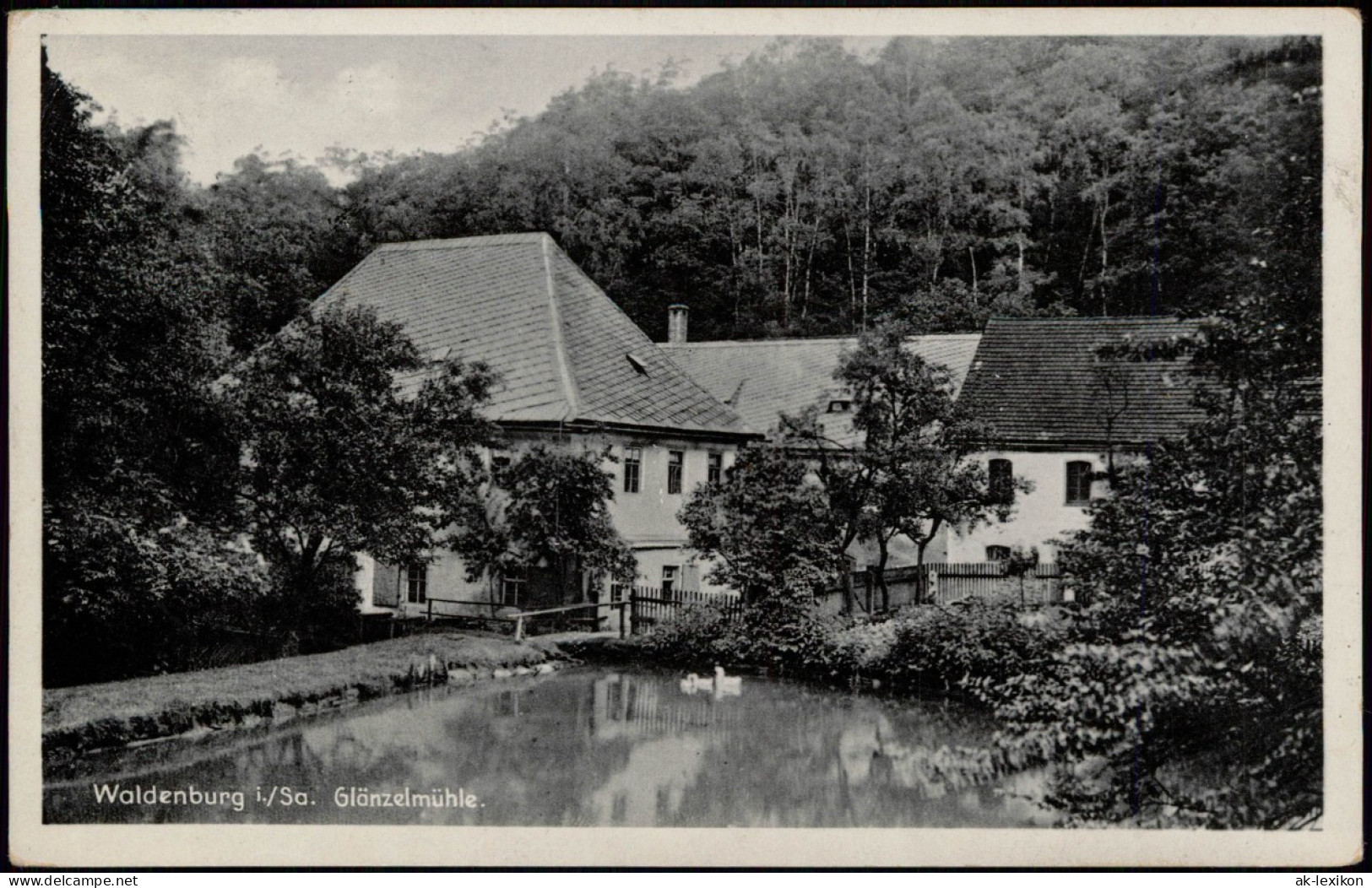 Ansichtskarte Waldenburg (Sachsen) Glänzelmühle 1938 - Waldenburg (Sachsen)