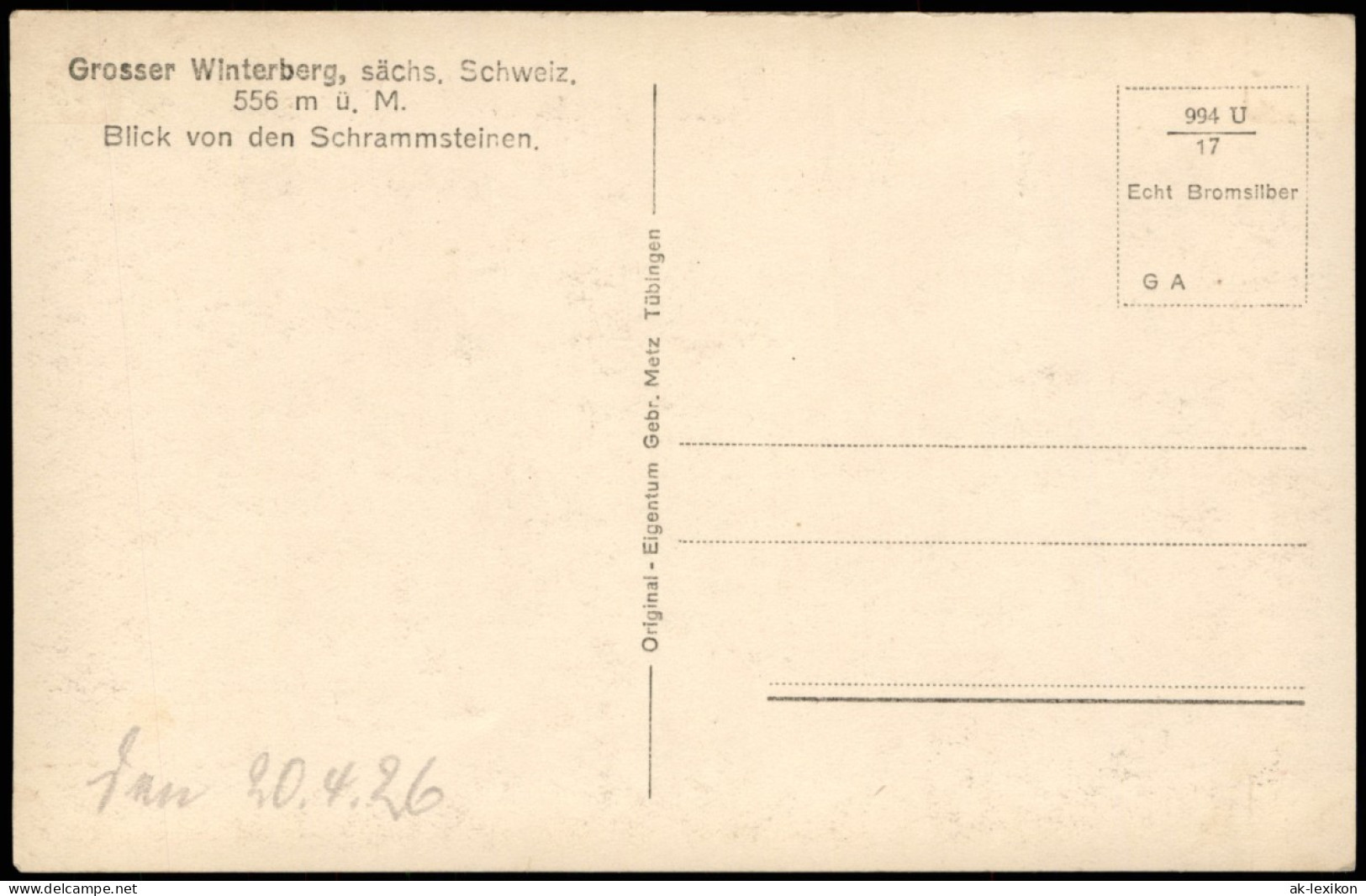 Ansichtskarte Schmilka Großer Winterberg U. Restaurant 2 Bild Fotokarte 1925 - Schmilka