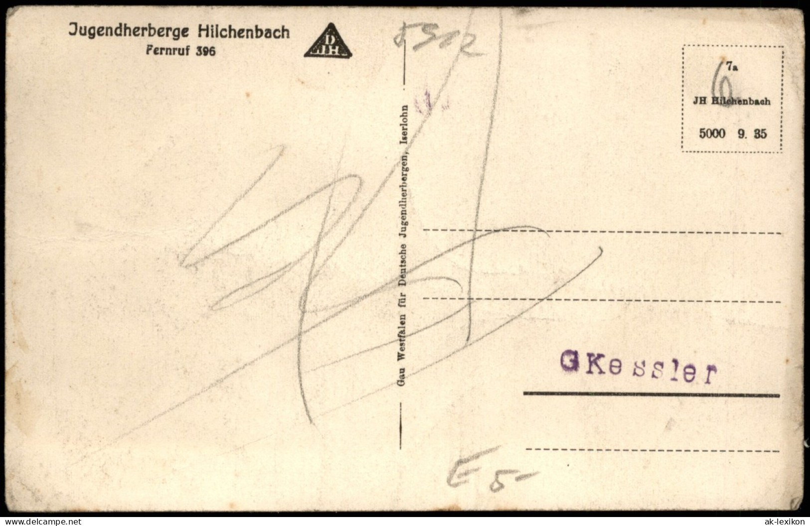 Ansichtskarte Hilchenbach Jugendherberge 1935 - Hilchenbach