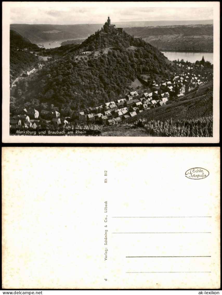 Ansichtskarte Braubach Blick Auf Stadt Und Burg 1940 - Braubach
