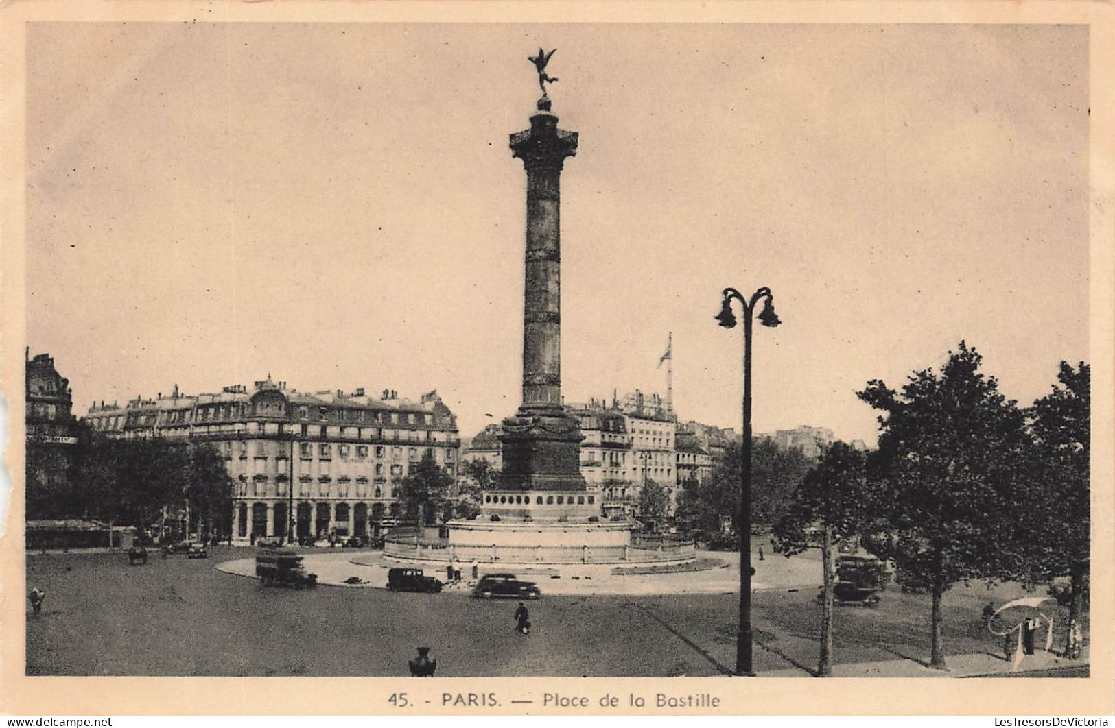 FRANCE - Paris - Vue Générale De La Place De La Bastille - Carte Postale Ancienne - Markten, Pleinen