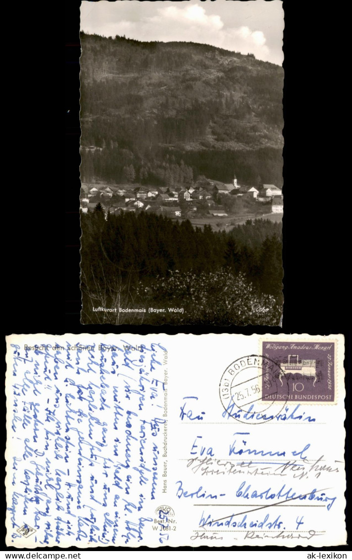 Ansichtskarte Bodenmais Blick Auf Die Stadt 1956 - Bodenmais