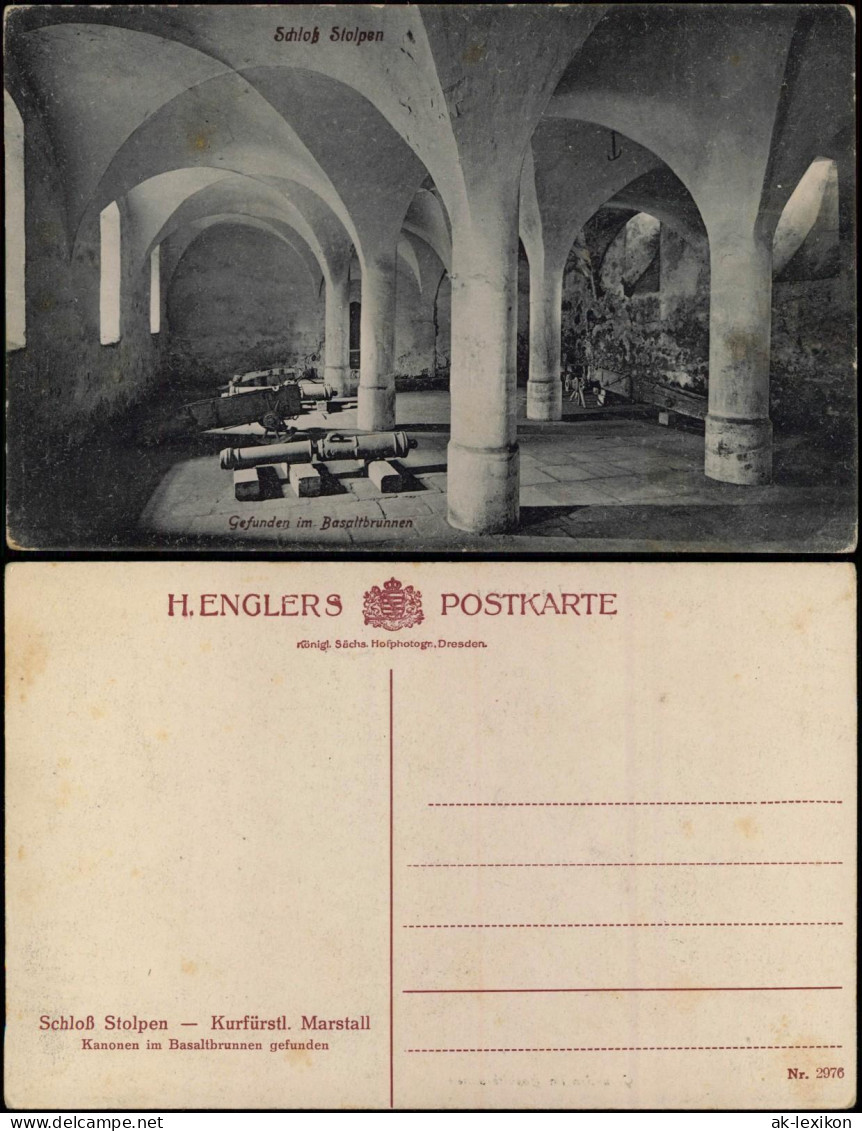 Ansichtskarte Stolpen Burg Stolpen - Geschütze - Zimmer 1913 - Stolpen