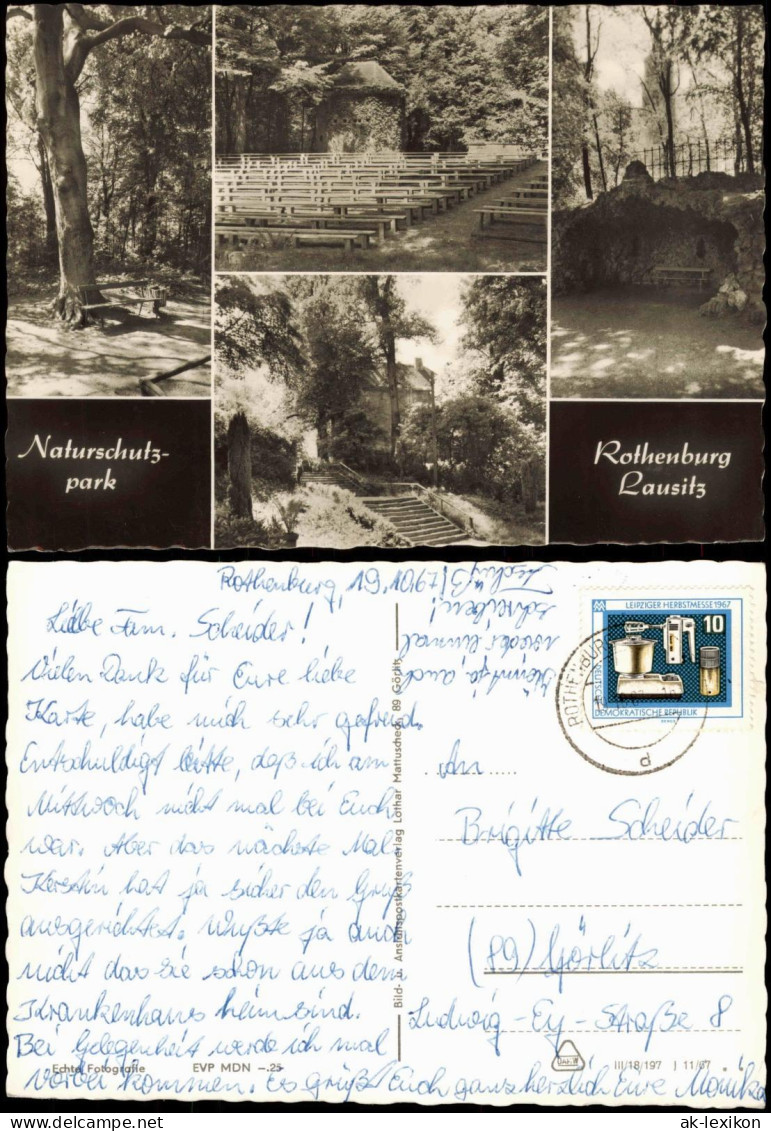 Rothenburg (Oberlausitz) Rózbork Naturschutzpark DDR Mehrbildkarte 1967 - Rothenburg (Rózbork)