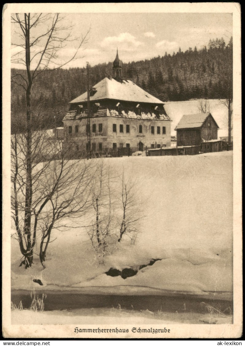 Schmalzgrube-Jöhstadt (Erzgebirge) Hammerherrenhaus Im Winter Erzgebirge 1934 - Jöhstadt