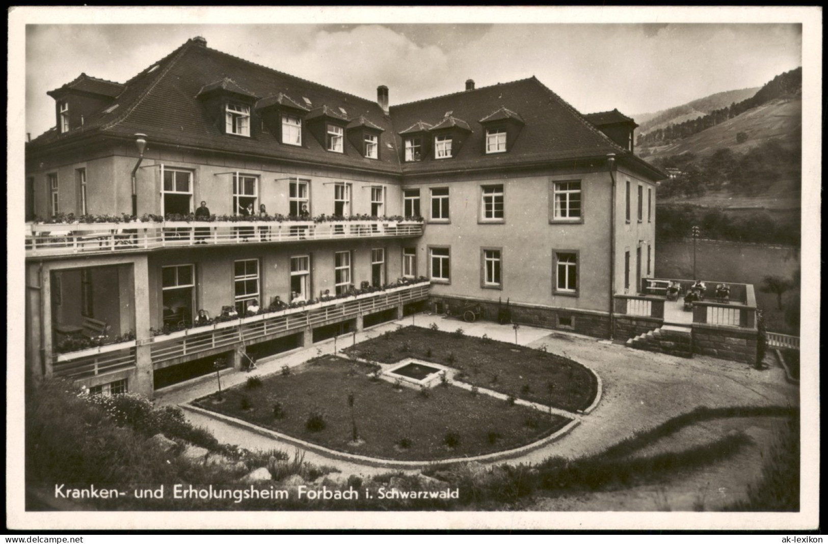 Ansichtskarte Forbach (Baden) Krankenhaus 1942  Gel. Feldpost WK2 - Forbach