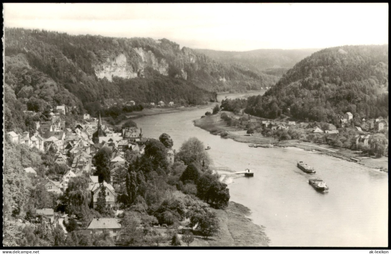 Ansichtskarte Wehlen Sächs. Schweiz Stadt Wehlen Elbe Blick 1972 - Wehlen