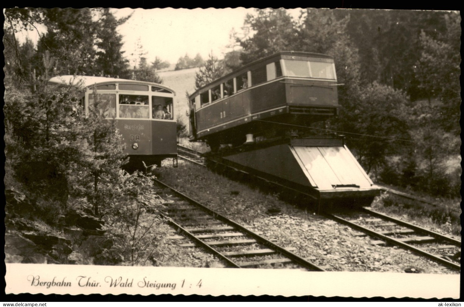 Lichtenhain/Bergbahn-Oberweißbach Bergbahn Thüringer Wald Steigung 1:4 1960 - Lichtenhain