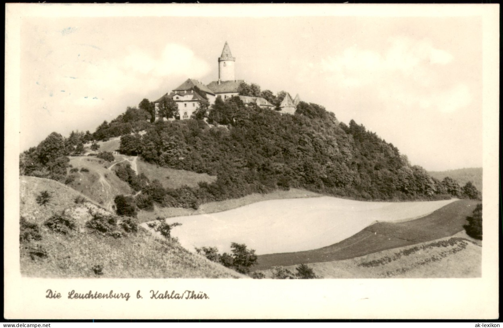 Ansichtskarte Kahla (Thüringen) Leuchtenburg, Fotokarte 1953 - Kahla