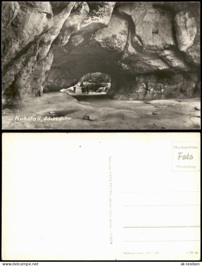 Kirnitzschtal-Sebnitz Kuhstall, Sächsische Schweiz, Fels-Formation 1961 - Kirnitzschtal