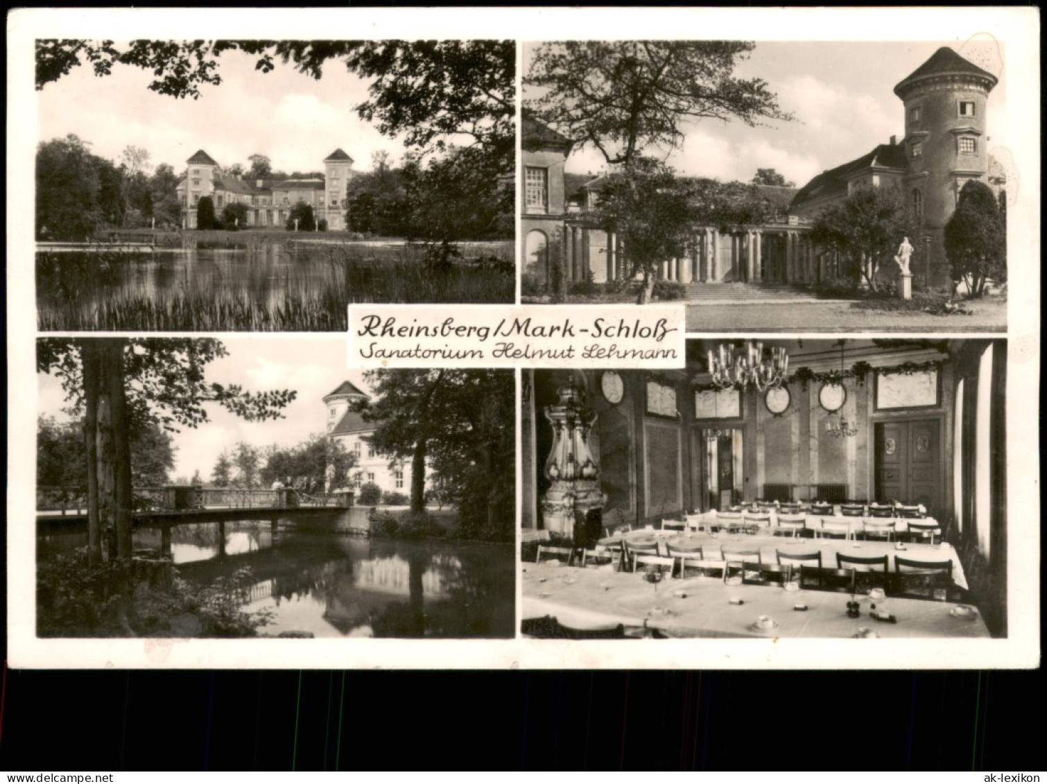 Ansichtskarte Rheinsberg Schloss. Park, Speisesaal 1961 - Rheinsberg