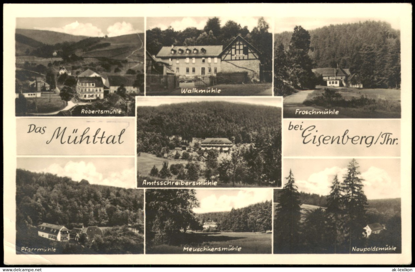 Ansichtskarte Eisenberg (Thüringen) Mühlen Im Mühltal 1954 - Eisenberg