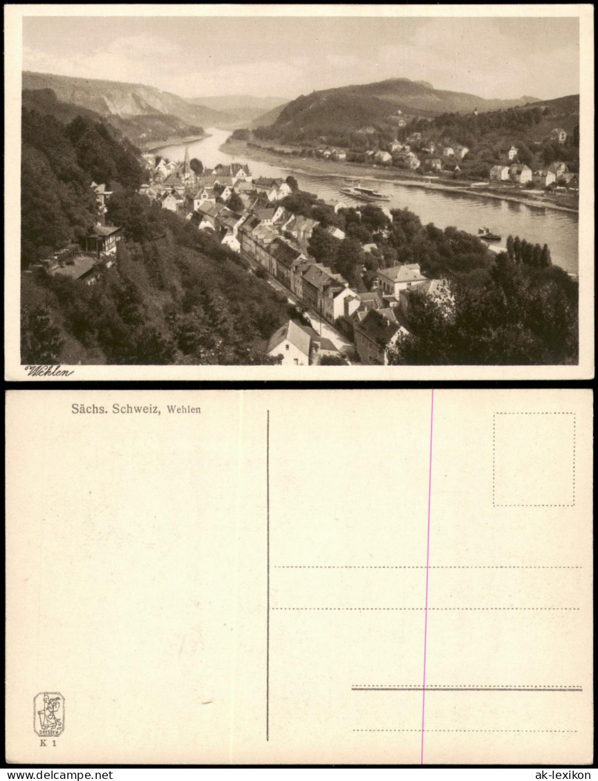 Ansichtskarte Wehlen Stadtpartie 1928 - Wehlen