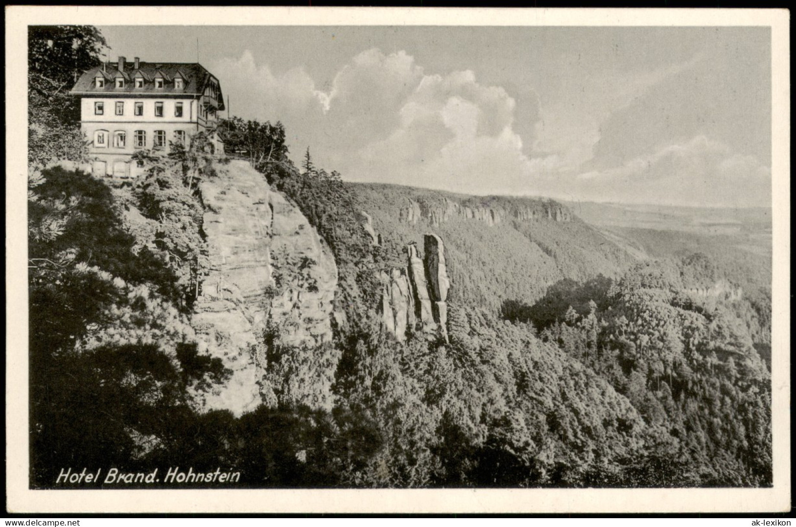 Ansichtskarte Hohnstein (Sächs. Schweiz) Brand-Hotel Sächsische Schweiz 1954 - Hohnstein (Sächs. Schweiz)