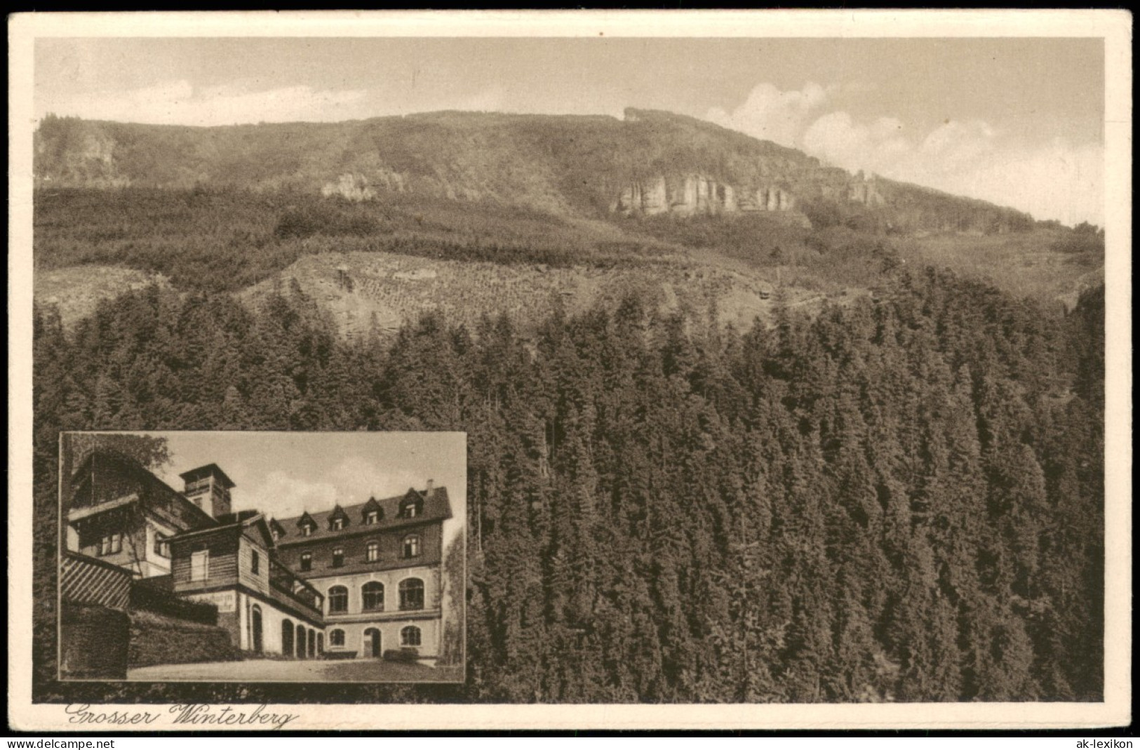 Ansichtskarte Schmilka Großer Winterberg 2 Bild Mit Restaurant 1926 - Schmilka