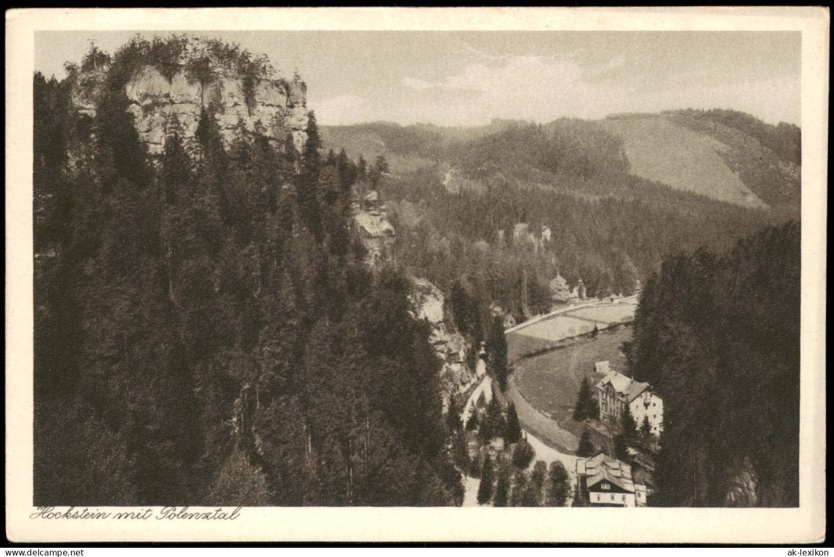 Hohnstein (Sächs. Schweiz) Sächs. Schweiz, Hockstein Mit Polenztal 1928 - Hohnstein (Saechs. Schweiz)