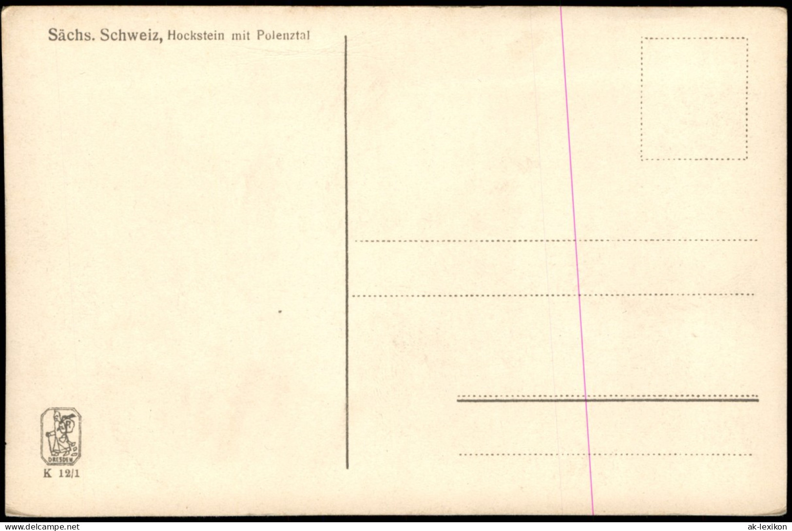 Hohnstein (Sächs. Schweiz) Sächs. Schweiz, Hockstein Mit Polenztal 1928 - Hohnstein (Sächs. Schweiz)