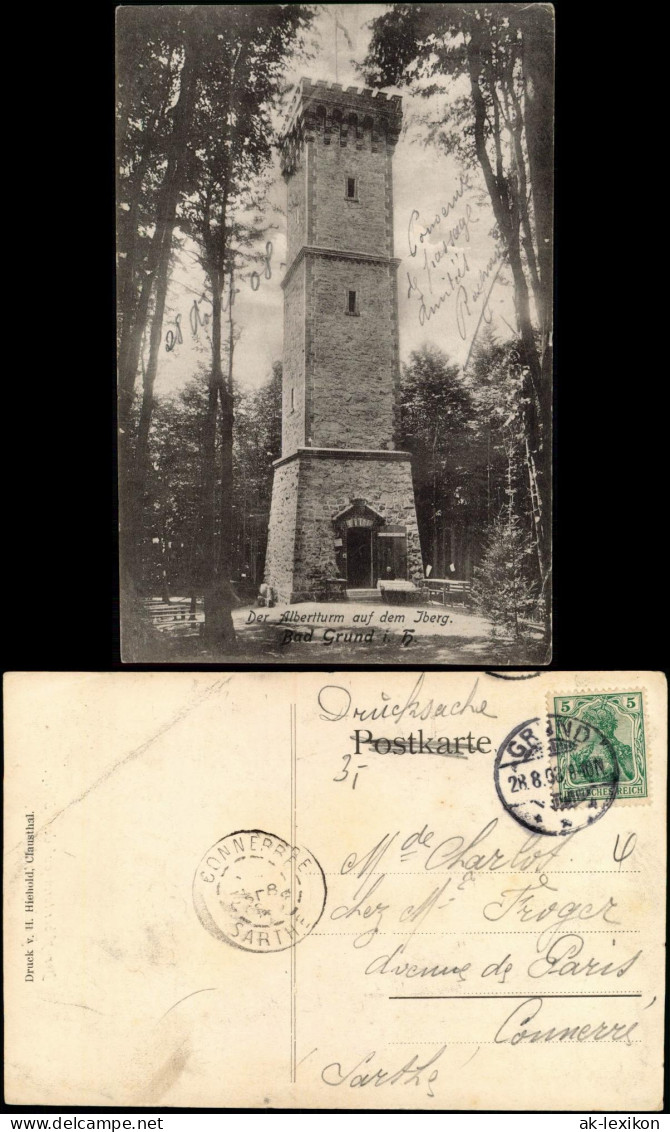Ansichtskarte Bad Grund (Harz) Der Albertturm Auf Dem Iberg. 1903 - Bad Grund