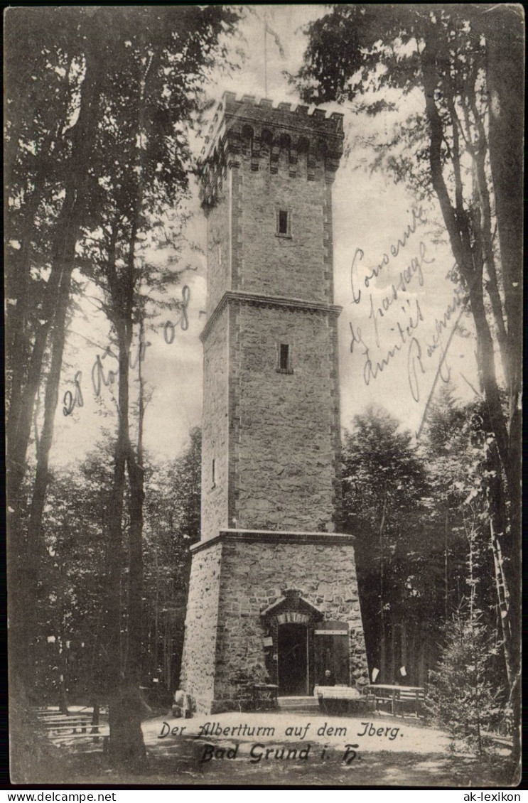 Ansichtskarte Bad Grund (Harz) Der Albertturm Auf Dem Iberg. 1903 - Bad Grund