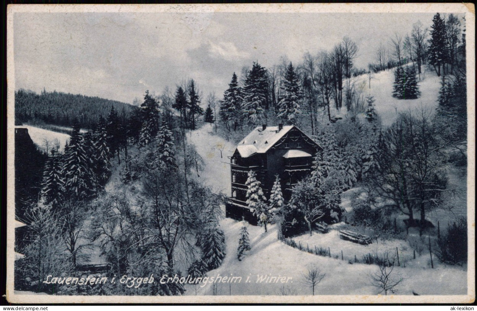 Lauenstein (Erzgebirge)-Altenberg (Erzgebirge) Erholungsheim Im Winter 1932 - Lauenstein