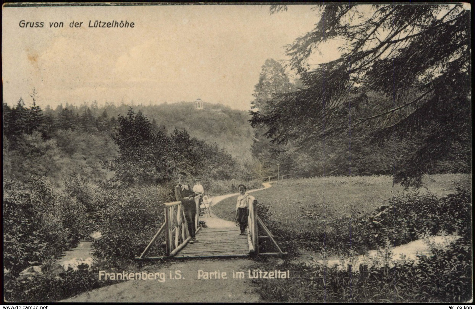 Ansichtskarte Frankenberg Sachsen Partie Im Lützeltal 1911  Gel. Soldatenbrief - Frankenberg