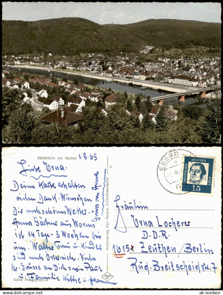 Ansichtskarte Eberbach Blick Auf Die Stadt - Colorfotokarte 1965 - Eberbach