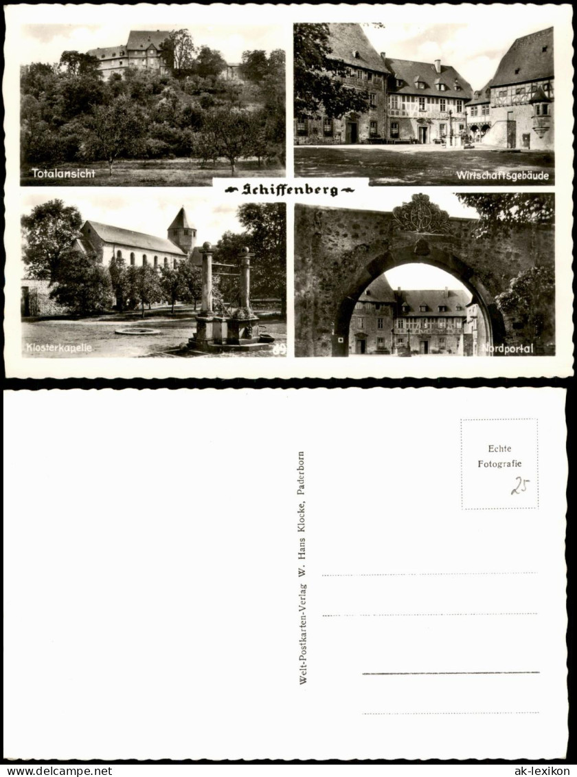 Gießen Klosterkapelle Totalansicht Schiffenberg - Wirtschaftsgebäude 1961 - Giessen