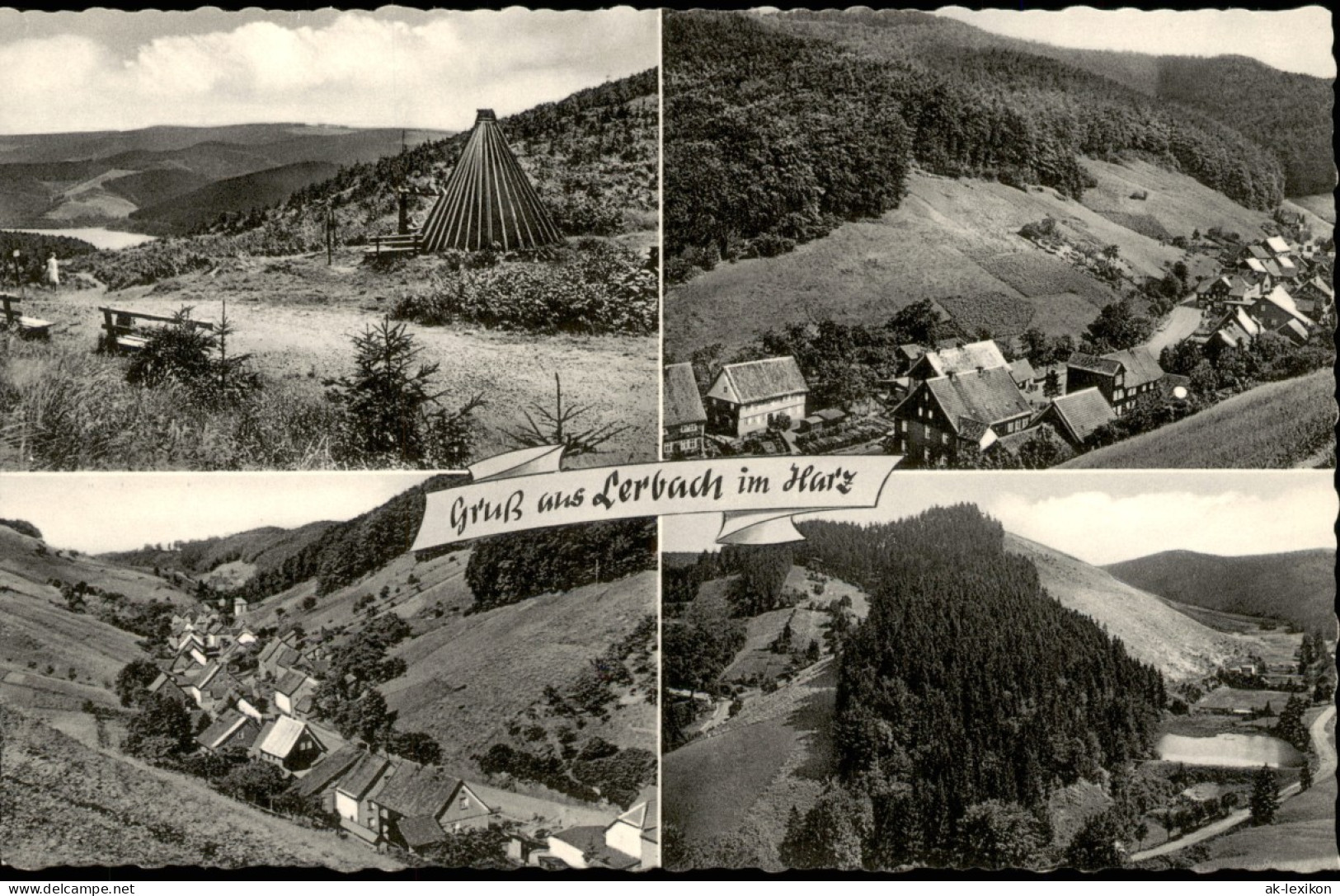 Ansichtskarte Lerbach-Osterode (Harz) 4 Bild Stadtansichten 1962 - Osterode