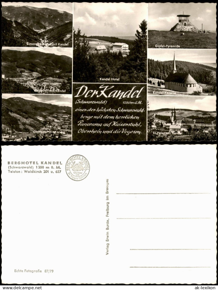 Emmendingen Mehrbildkarte Mit Berghotel, Berg Kandel (1242m) 1960 - Emmendingen