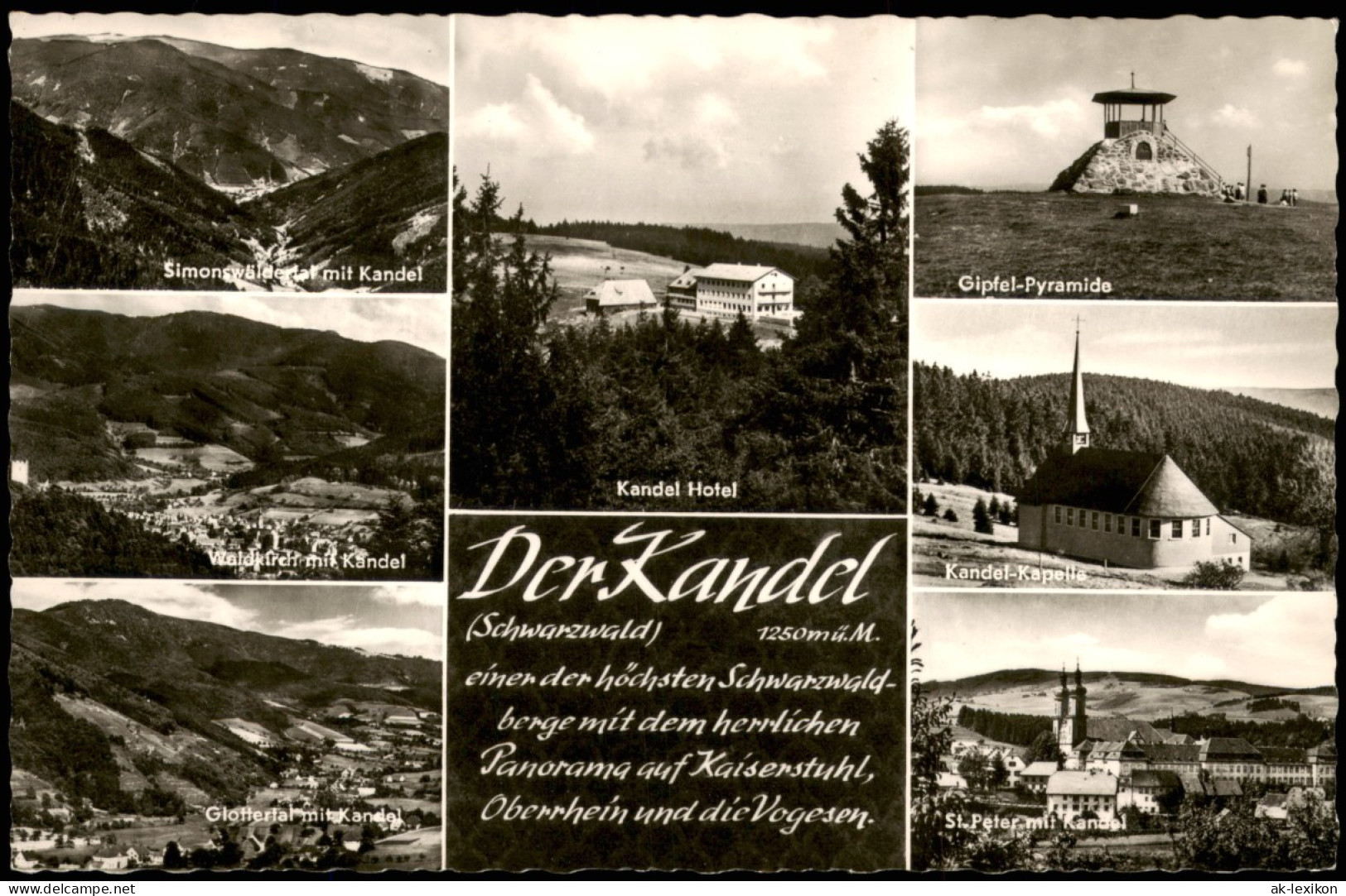 Emmendingen Mehrbildkarte Mit Berghotel, Berg Kandel (1242m) 1960 - Emmendingen