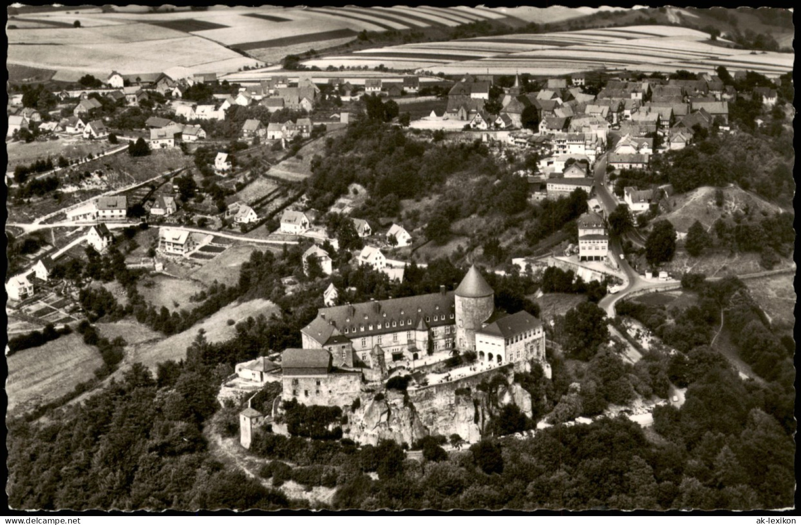 Waldeck (am Edersee) Schloss Waldeck Aus Der Vogelschau-Perspektive 1965 - Waldeck