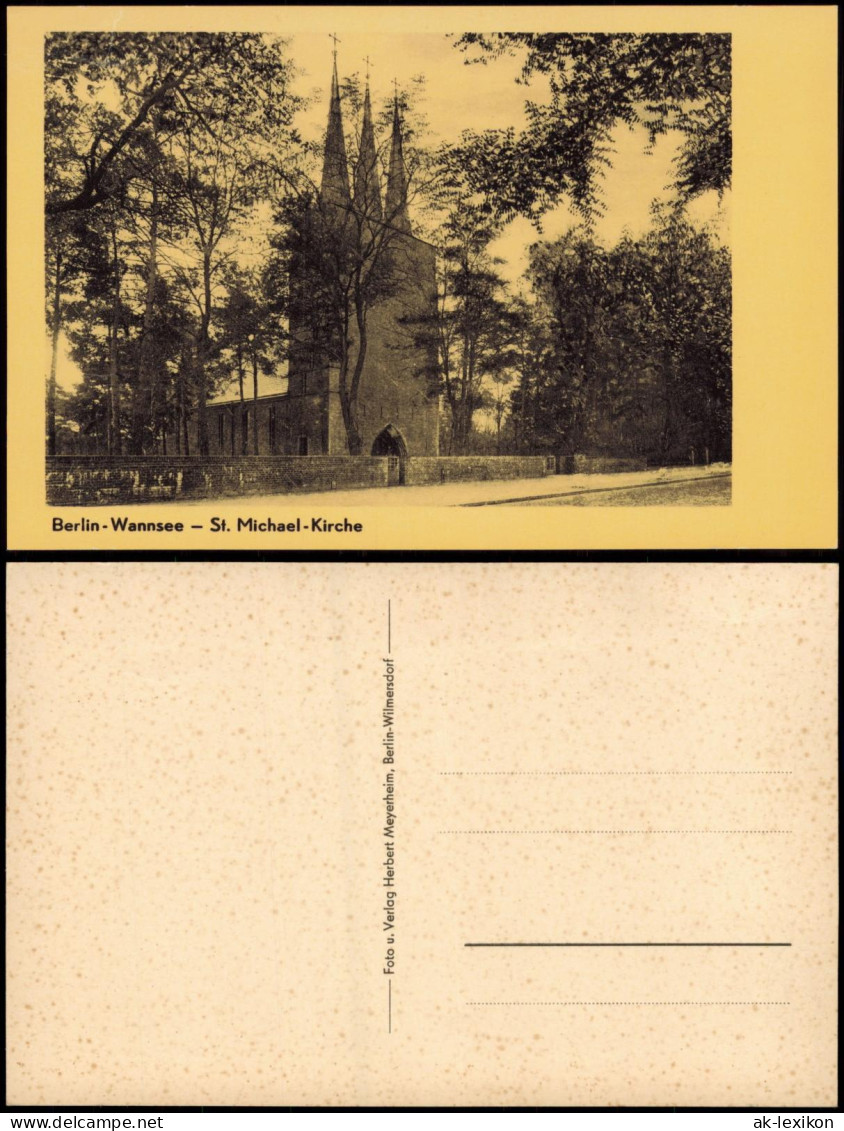 Ansichtskarte Wannsee-Berlin St. Michael-Kirche (Außenansicht) 1920 - Wannsee