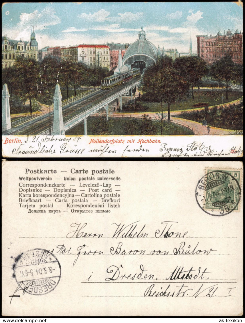 Ansichtskarte Schöneberg-Berlin Nollendorfplatz Mit Hochbahn 1904 - Schoeneberg