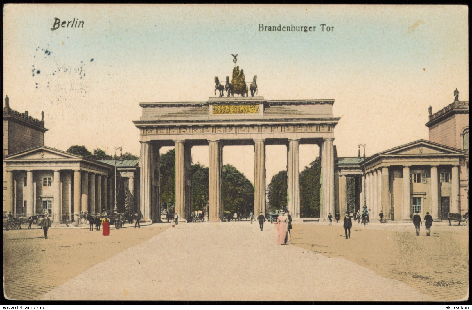 Ansichtskarte Mitte-Berlin Brandenburger Tor 1908 - Brandenburger Tor