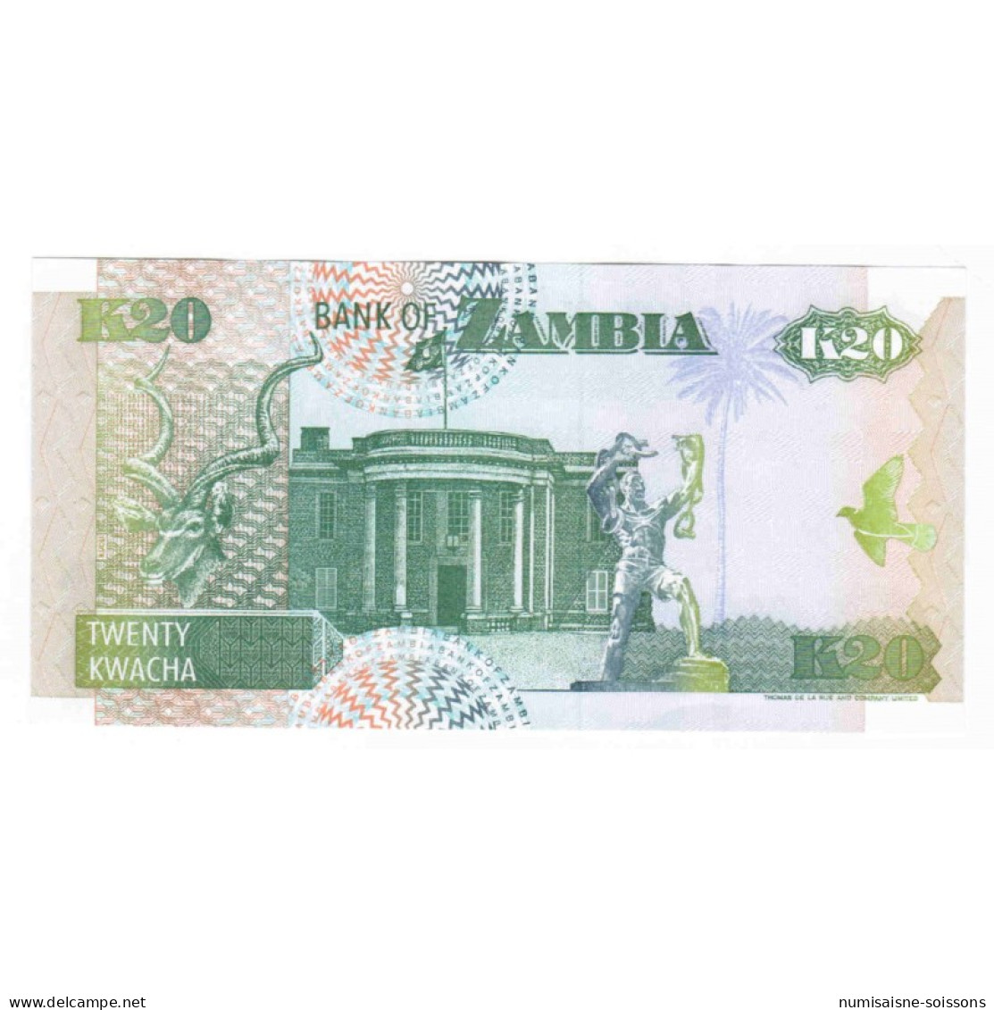 ZAMBIE - PICK 36 B - 20 KWACHA - 1992 - Sambia