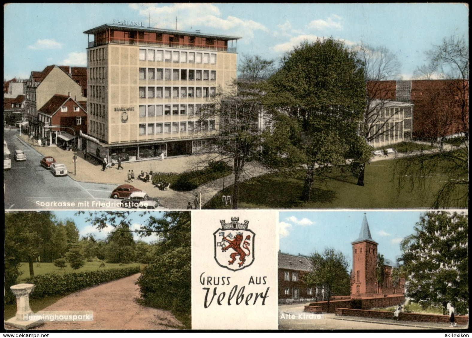 Ansichtskarte Velbert Sparkasse Und Friedrichstraße - MB 1968 - Velbert