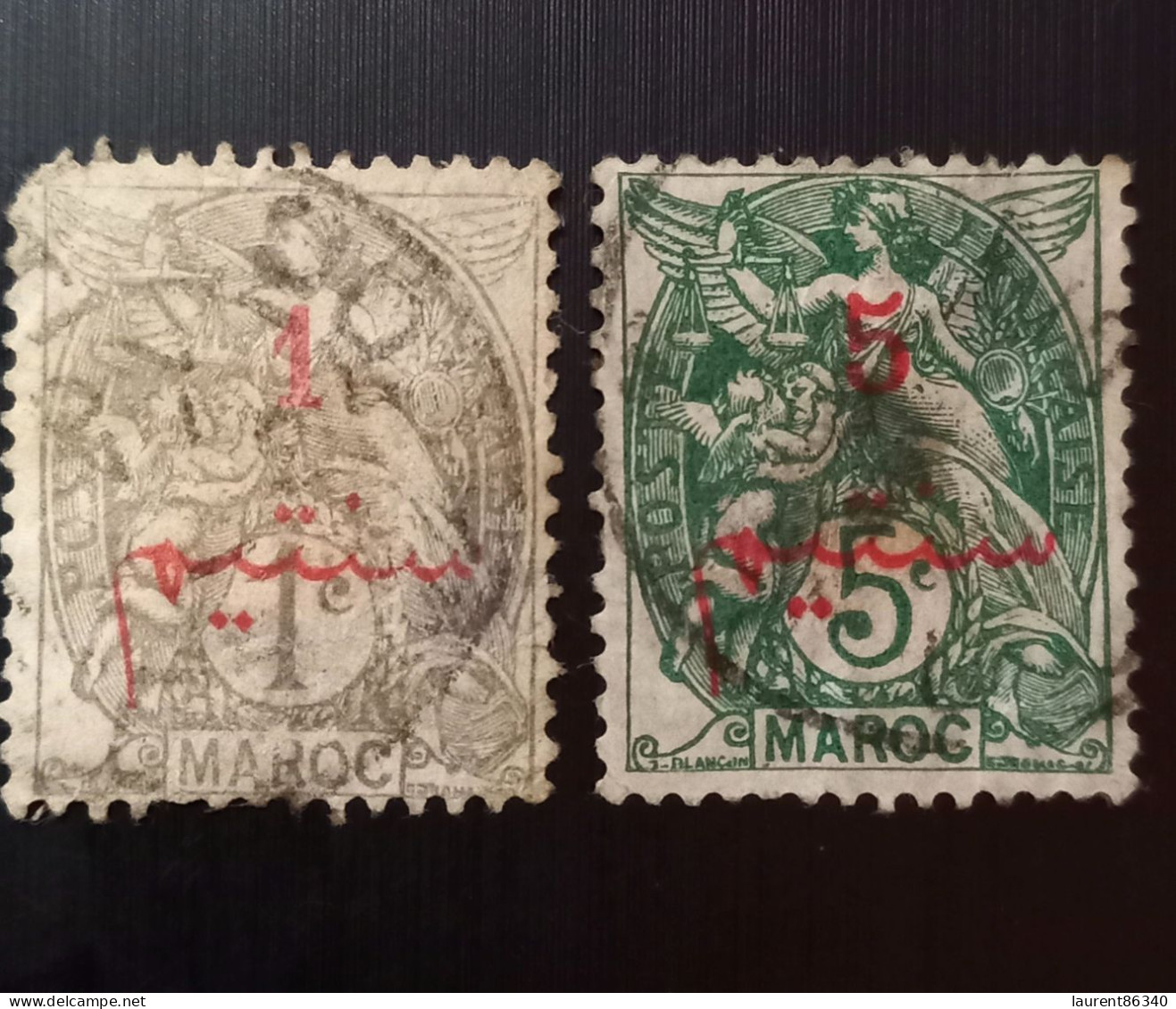 Maroc 1914 French Post In Morocco Postage Stamps Overprinted "PROTECTORAT FRANCAIS" - Used Stamps